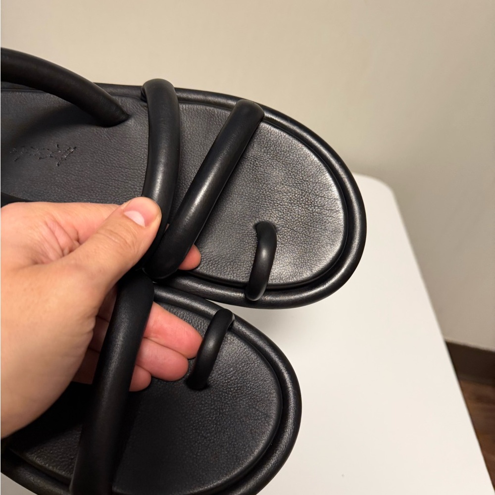 MARSELL Spalmata Toe-Ring Flat Sandals Black Women’s EU 37.5 US 7.5 UK 4.5 - Picture 7 of 9